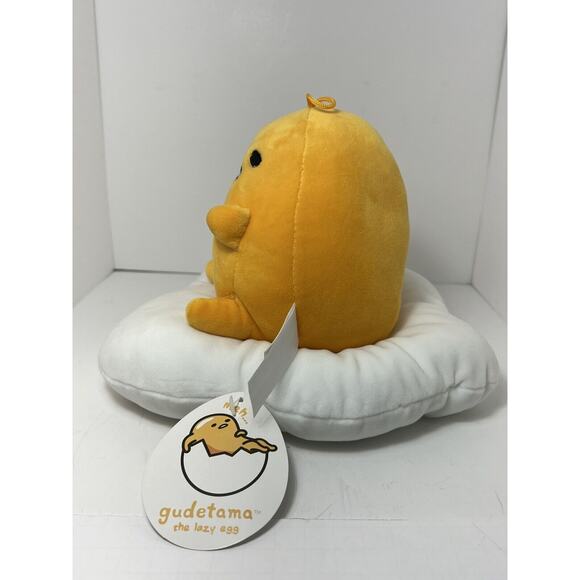 Fiesta Sanrio Gudetama Meh The Lazy Egg Plush Stuffed Animal 8” tall loop NWT - Picture 3 of 7